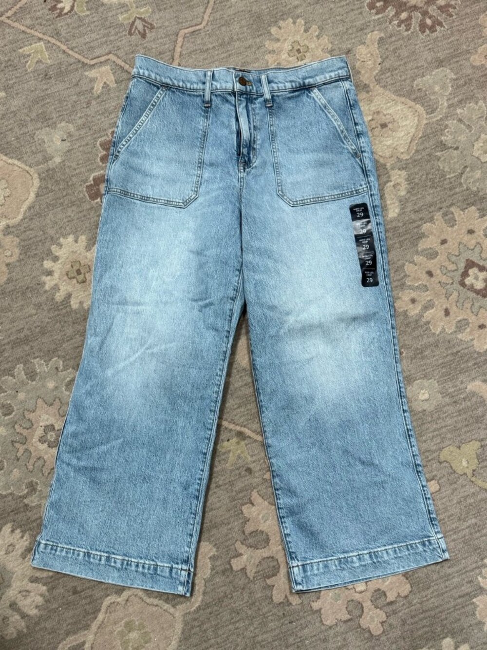 J. Crew Factory Wide Leg Cropped Jeans